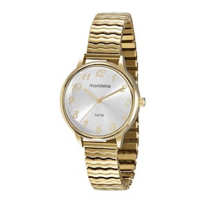 Relogio Mondaine Dourado Feminino Pulseira Mola 99557Lpmgde1