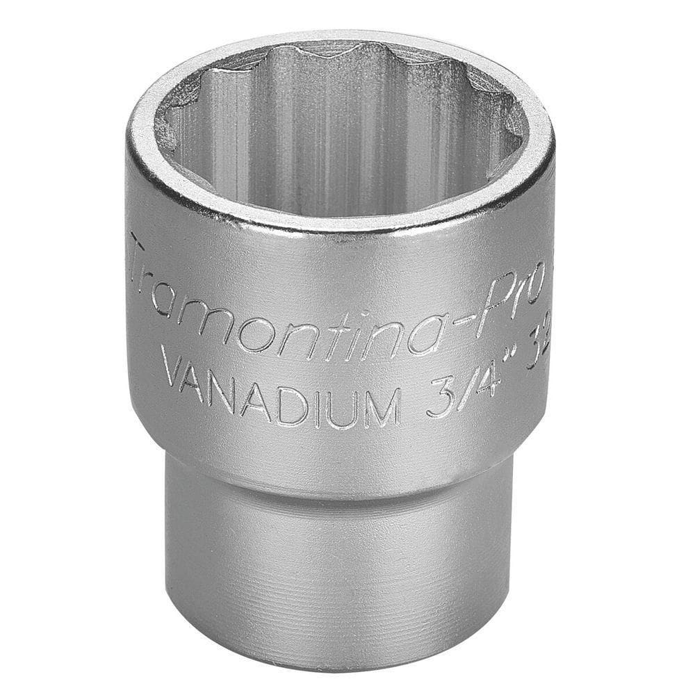 Soquete Estriado Em Aço Cromo Vanadio 34 Mm - Encaixe 3/4"