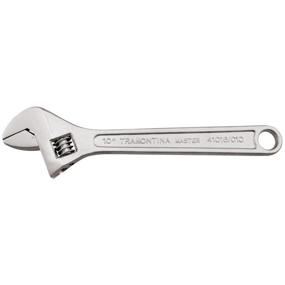 Chave Ajustavel Para Porcas 10&quot; Tramontina Com Corpo Forjado Em Aço Carbono Cromado