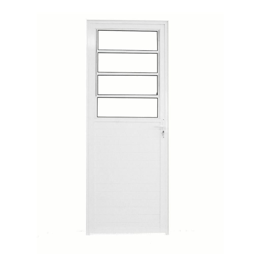 Porta Basculante Lambril Alumínio Branco 2.10 X 90 Lado Esquerdo – Hale