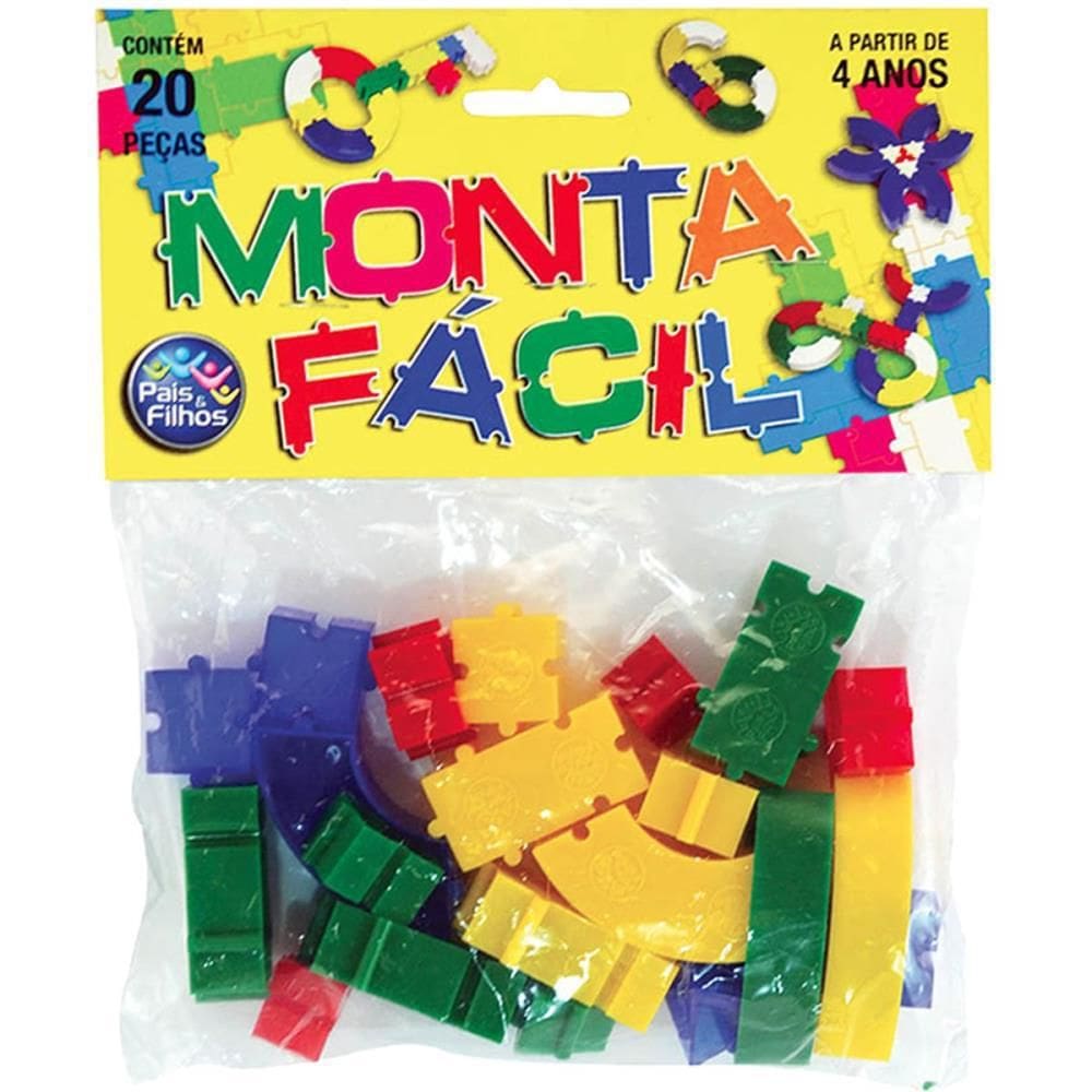 Brinquedo Para Montar Monta Facil 20 Pecas