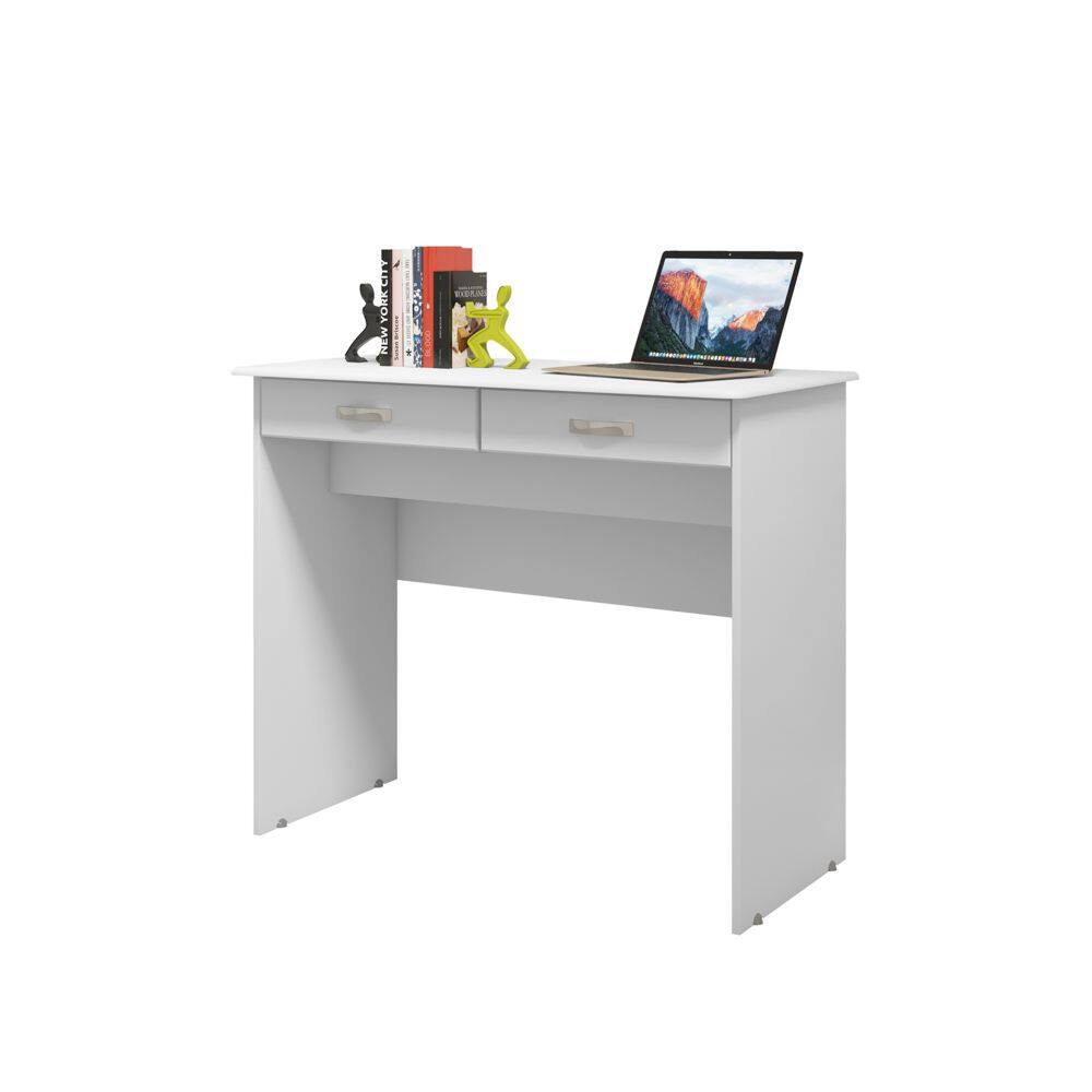 Escrivaninha 2 Gavetas Branco - EJ Móveis