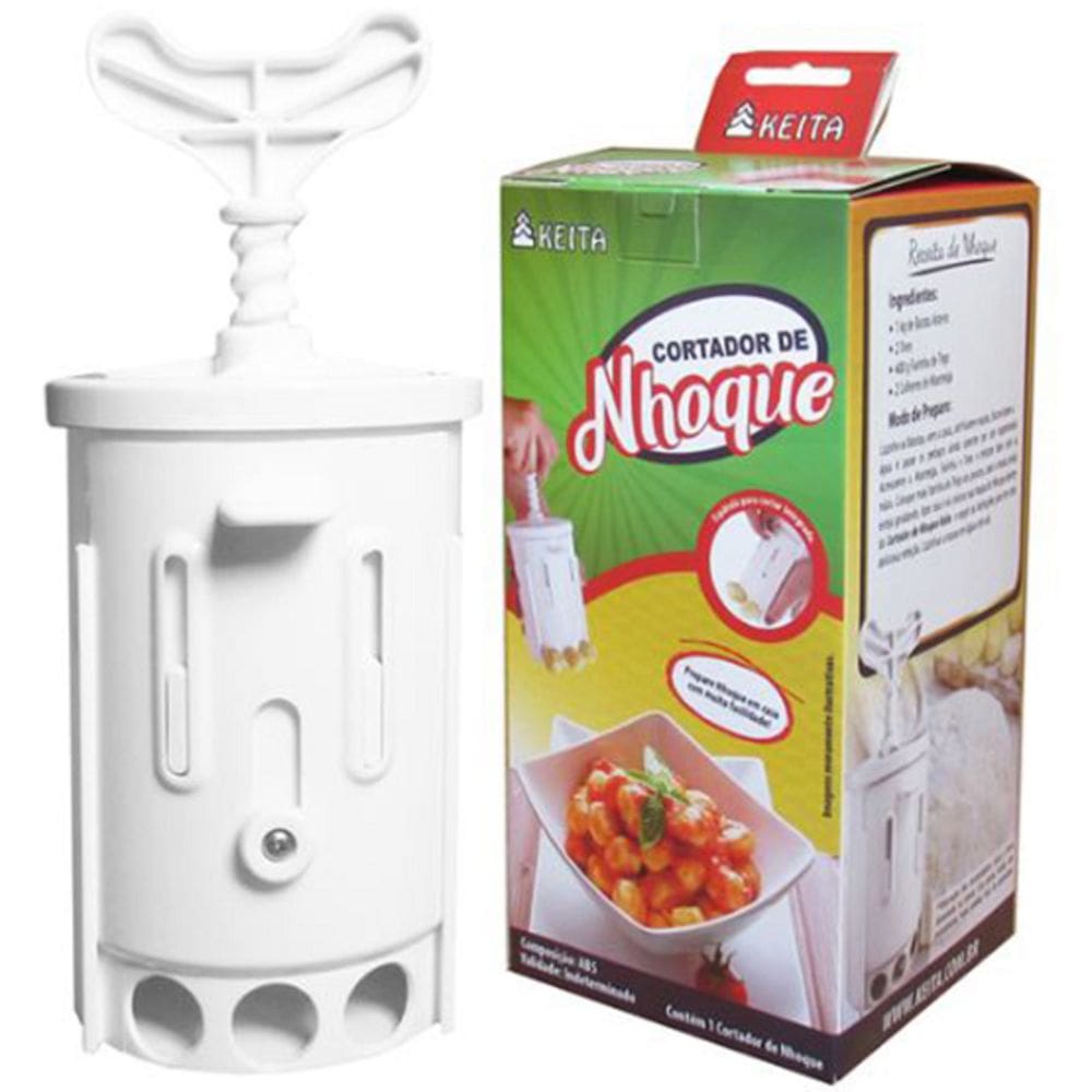 Cortador de Nhoque Keita Fácil de Usar 19x8,5cm Branco