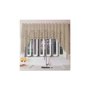 Cortina para Cozinha Donna Inter 300x100 cm Renda Cascata Arabesco Desert
