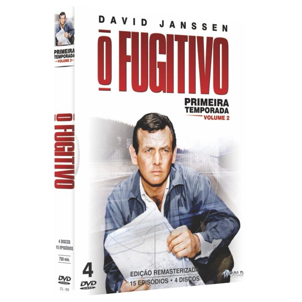 O Fugitivo: Série Completa - Suspense, 750 Min, 4 DVDs