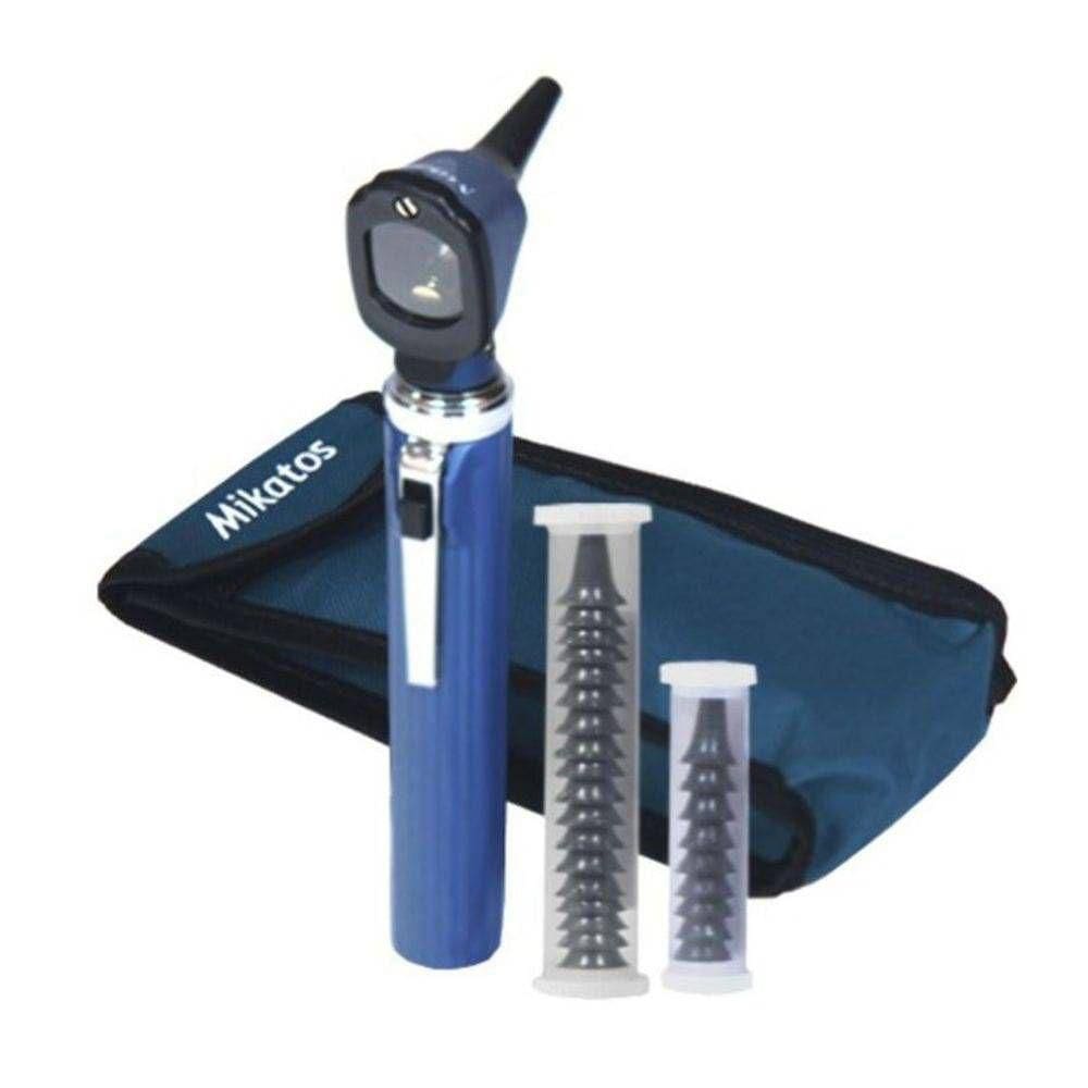 Otoscópio Mini Mikatos Led - Preto - Vinho - Azul - Verde