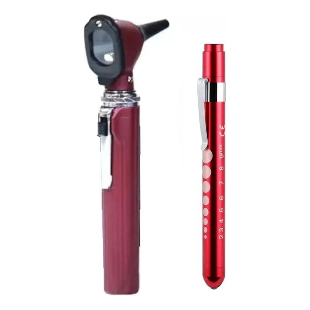 Kit Otoscópio De Led + Lanterna Clinica De Led