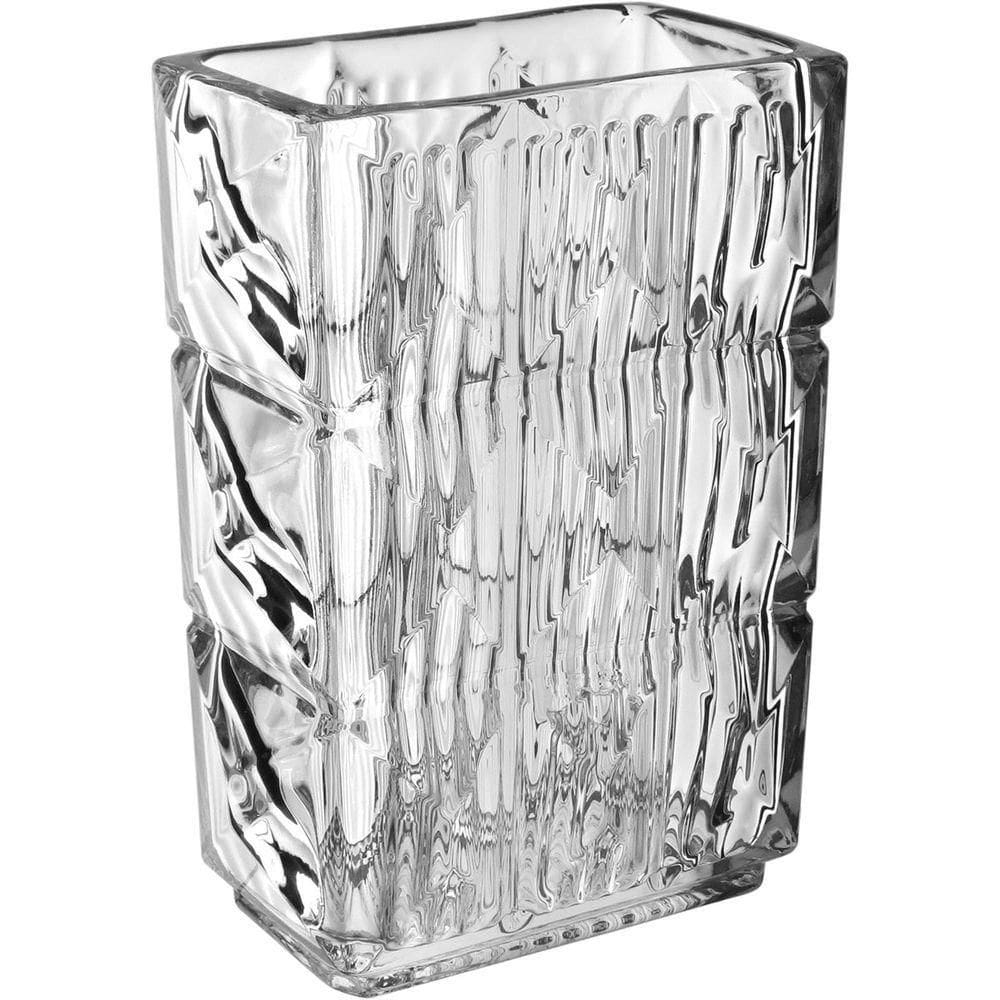 Vaso Decorativo Enfeite Casa Retangular Home&co Eco Crystal 18x12x12cm Transparente
