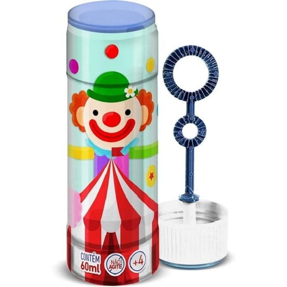 Kit Bolhinha De Sabão 60Ml Circo Lembrancinha - 15 Unidades