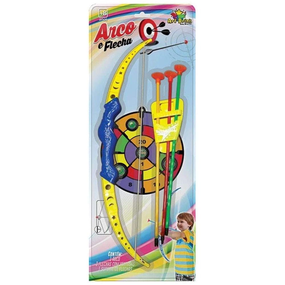 Arco E Flecha Brinquedo Infantil Tiro Alvo Criança Art Brink