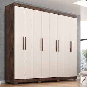 Guarda Roupa Casal Lisboa 8 Portas 4 Gavs Com Pés