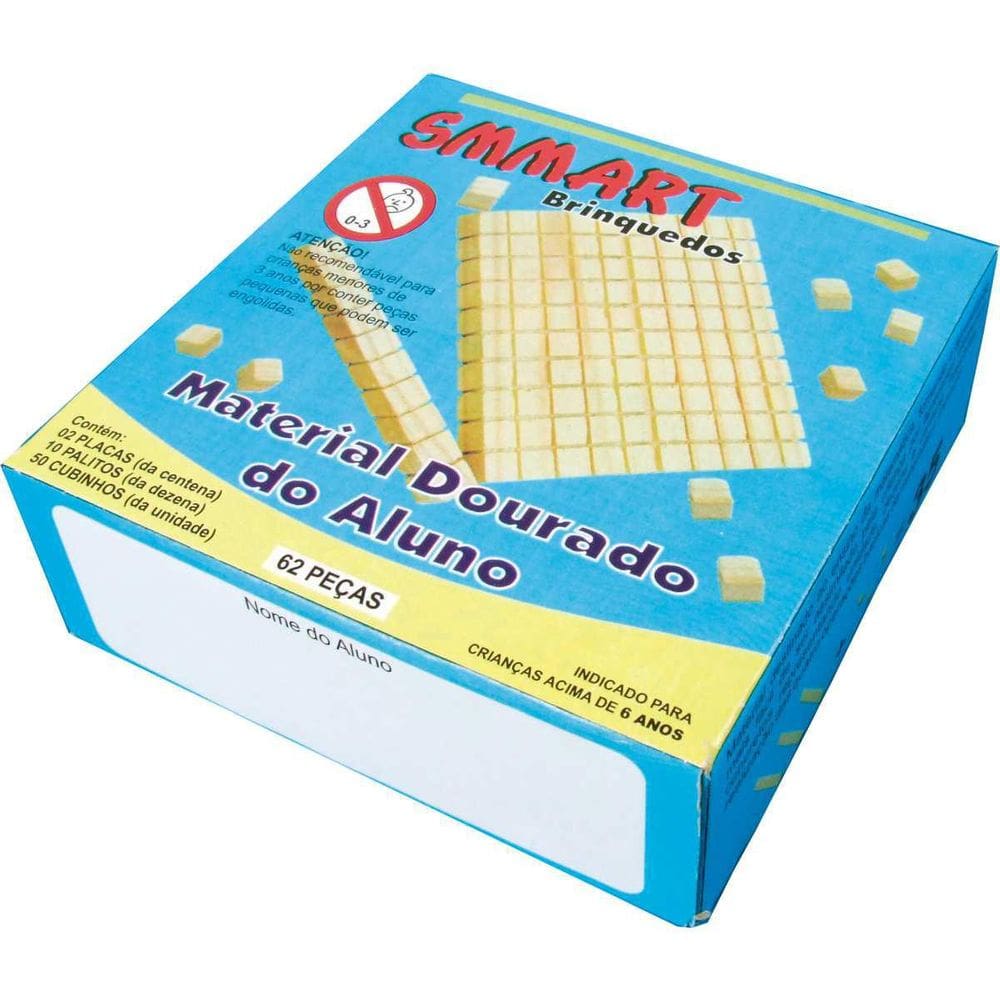 Material Dourado Do Aluno Em Madeira Com 62 Peças