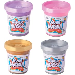 Kit 4 Potinhos De Massinhas Perolado Massa De Modelar
