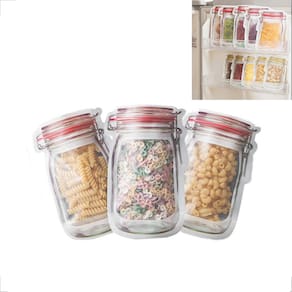 Sacos Reutilizáveis Herméticos Kit 10 Unidades para Cozinha