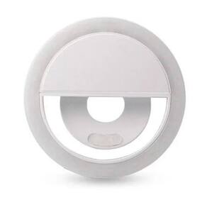 Luz Selfie Ring Light Anel Led Branco Universal 8 cm USB