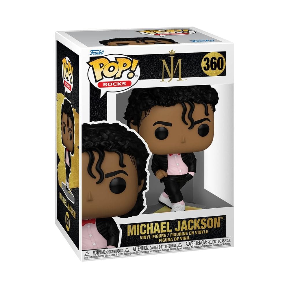 Boneco de vinil Funko Pop! Rocks Michael Jackson com 11,3 cm de altura
