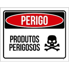 Kit 5 Placas Perigo Produtos Perigosos 36X46
