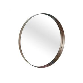 Espelho Decorativo Round Interno Marrom 20 Cm Redondo