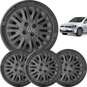 Kit 4X Calota Volks Gol Voyage Aro 14 2000 A 2011 Grafite