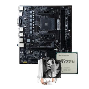Kit Placa Mãe A320M Com Ryzen 5 2400G E Air Cooler
