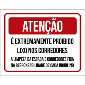 Kit 3 Placa Extremamente Proibido Lixo Corredores 36X46