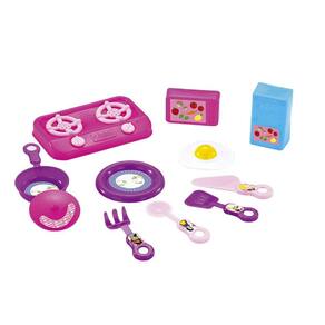 Brinquedo Kit De Cozinha Com 11 Peças Em Plástico Princesas