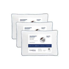 Kit 3 Travesseiros Camesa Ergosoft Hotel Ultra Macio 50X70Cm