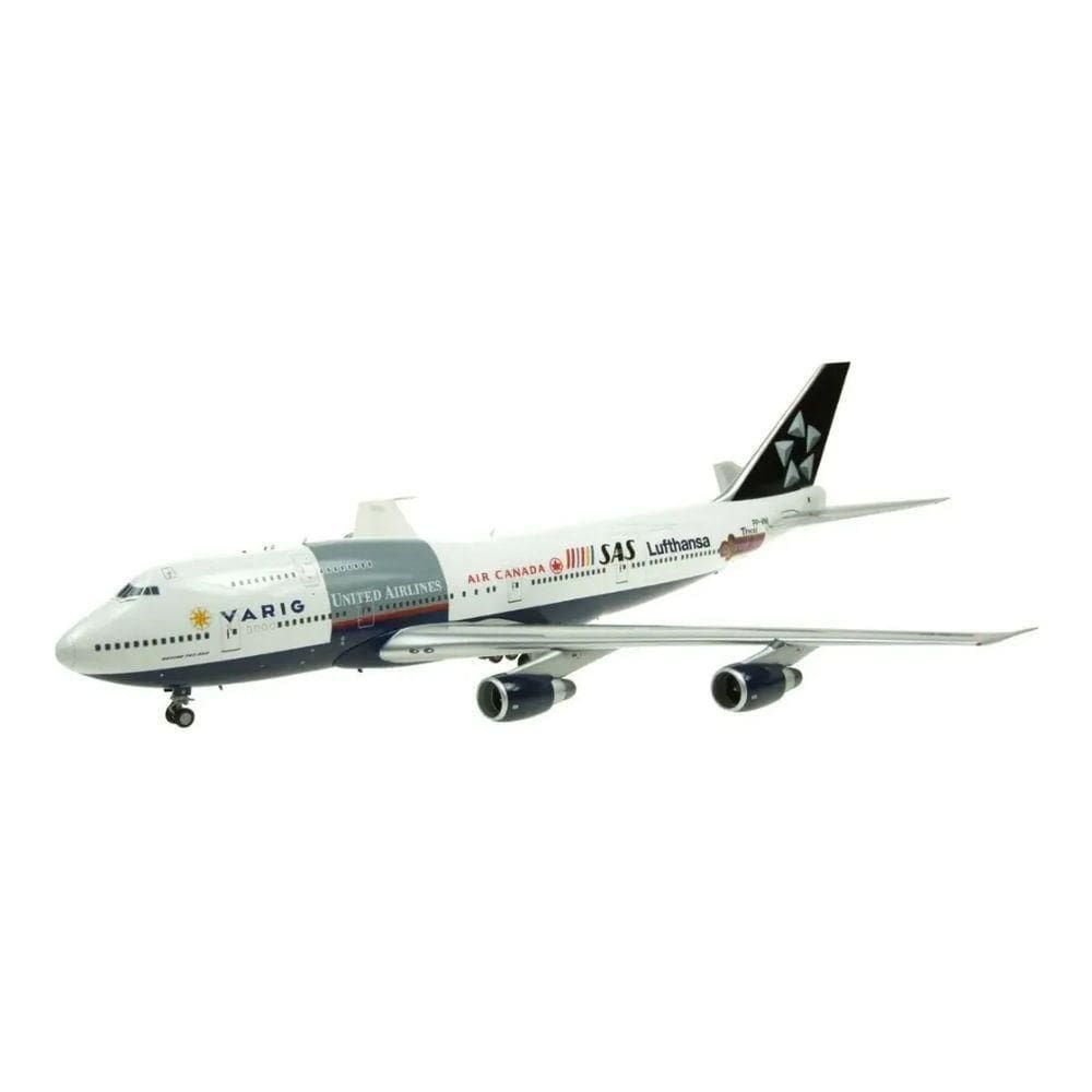 Miniatura De Avião Boeing B747-300 Varig Star Alliance 1/200