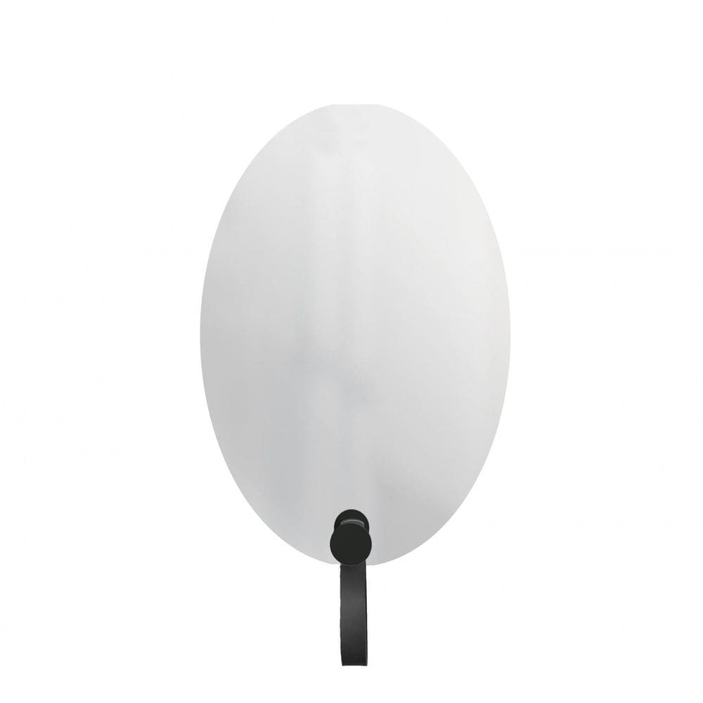 Espelho Funcional Hook Preto Com Corino Rajado 60X40Cm