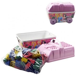 Brinquedo Carrinho Bloco De Montar Princesas Crianças