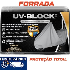 Capa Moto Forrada Impermeável Uv-Block Fazer 250 Lander
