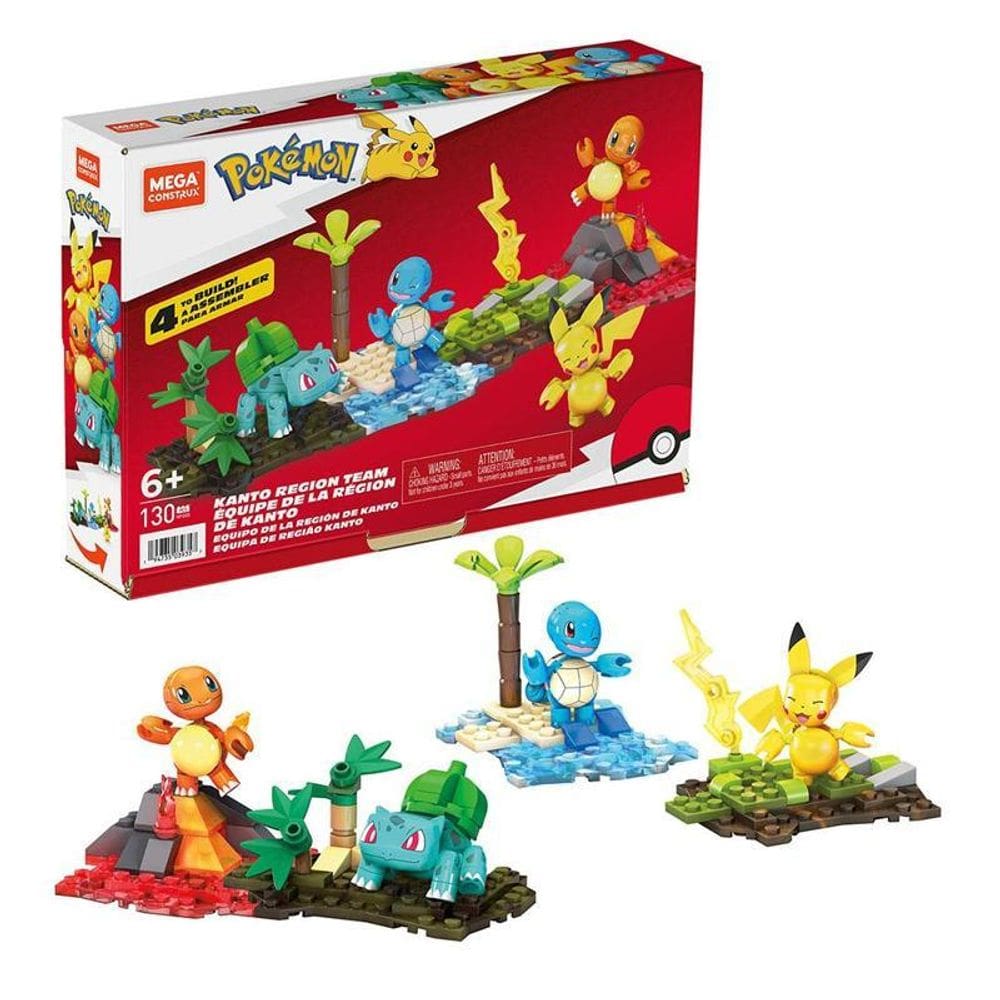 Pokémon Equipe Kanto Blocos Montar Mega Construx Hfg05