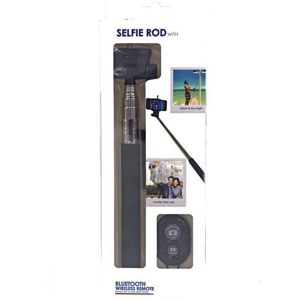 Selfie Rod Bluetooth Wireless Remote Preto