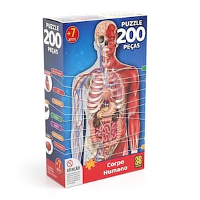Quebra Cabeça Corpo Humano 200 Peças - Grow Ref. 3937