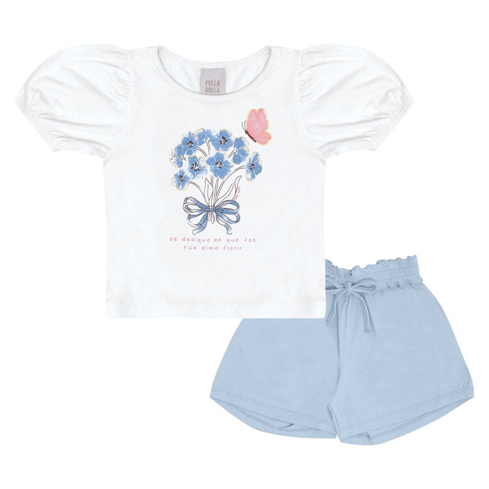 Conjunto Primeiros Passos Menina - Branco - 50626-3