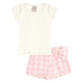Conjunto Primeiros Passos Menina - Off White - 50619-1271