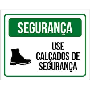 Kit 5 Placas De Segurança - Use Calçados De Segurança