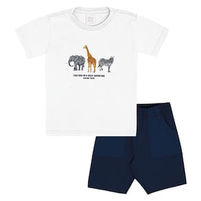 Conjunto Primeiros Passos Menino - Branco - 50676-3