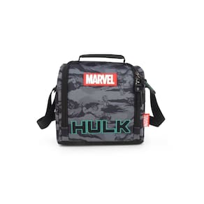 Lancheira Infantil Hulk Luxcel LA47053AG - Preto 21x18x14 cm