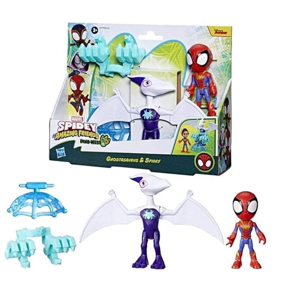 Boneco Marvel Spidey E Ghostasaurus Dino-Webs - Hasbro