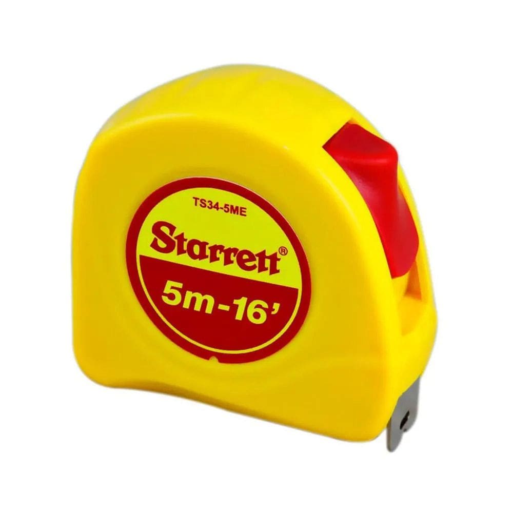 Trena De Bolso Starrett Amarela Com Trava Vermelha 5M - 16`