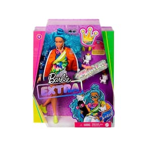 Boneca Barbie Extra Cabelo Azul - Com Acessórios Mattel