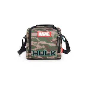 Lancheira Escolar Infantil Hulk Camuflado - Luxcel LA47053AG