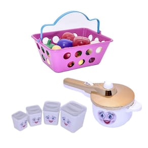 Mini Cozinha Infantil Menina Princesa Potinhos 18Peças
