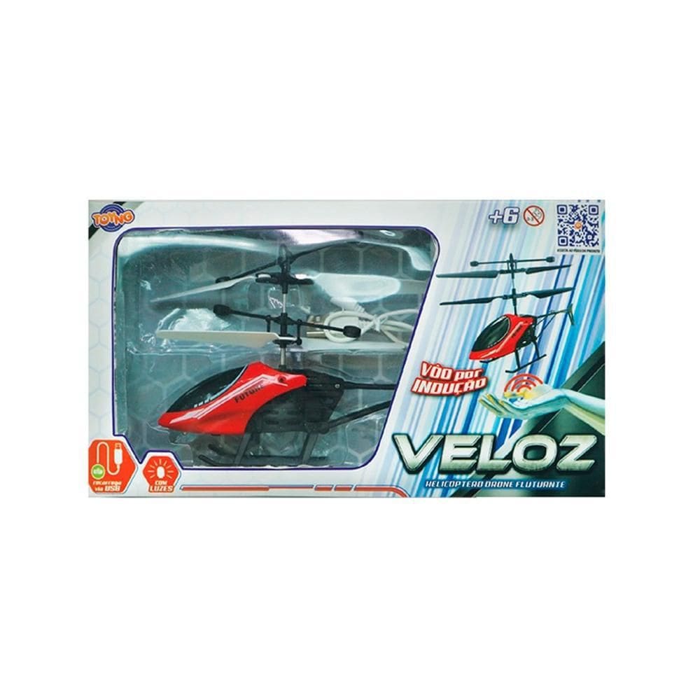 Helicóptero Voador Vermelho Com Sensor De Mão 44032 Toyng Homologação: 79081908726