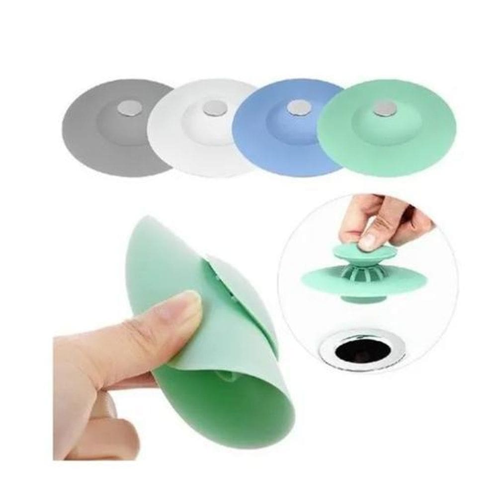 Tampa de Silicone | Retenção de Sujeira e Cabelos