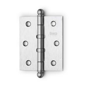 Dobradiça De Ferro P/ Porta 3 1/2x2" Cromada C/ 2 anel Isero