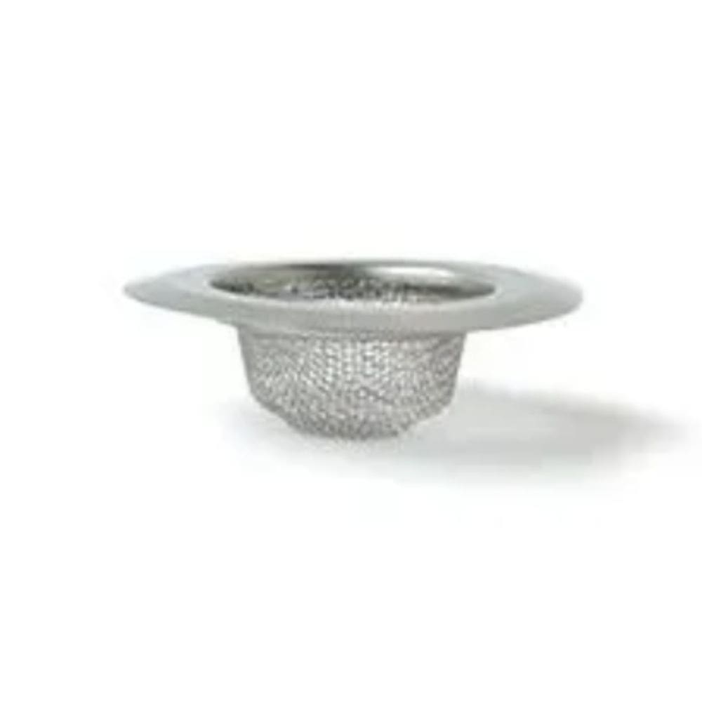 Ralo Pia Cozinha Banheiro Borda Larga Inox Malha Fina Diâmetro 5,7cm Resistente