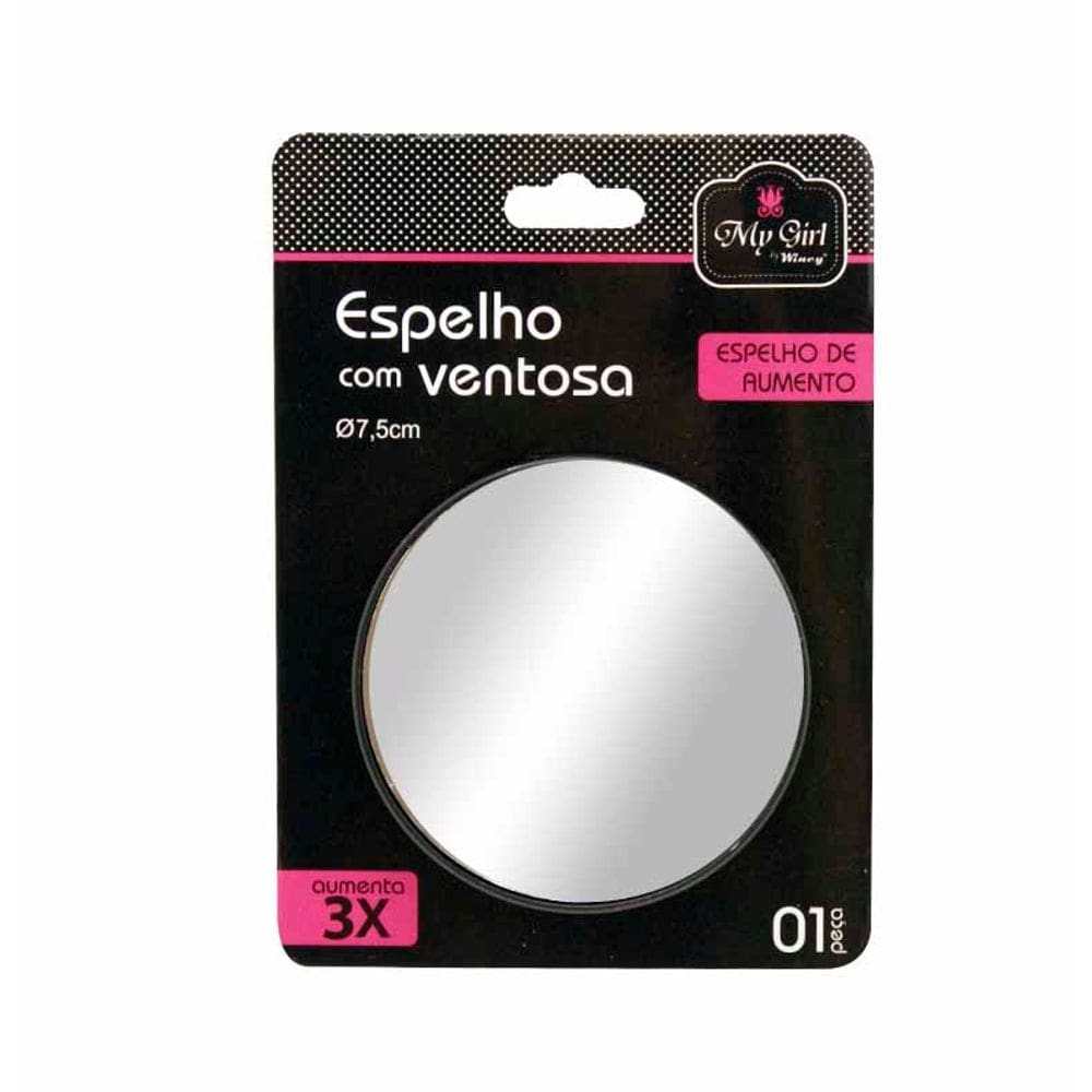 Espelho com ventosa 3x zoom para maquiagem Limpeza de Pele