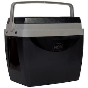 Caixa Termica Preta Cinza Cooler 6L C/Alça 8 Latinhas Mor
